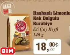 ETİ ÇAY KEYFİ HAŞHAŞLI LİMONLU KEK DOLGULU KURABİYE